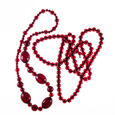 Lot 226 - TWO BEAD NECKLACES