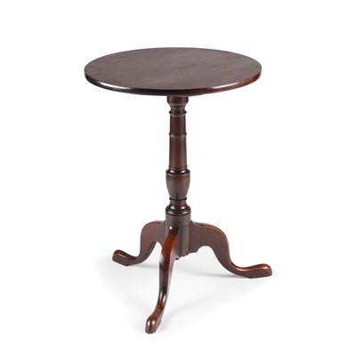 Lot 800 - A GEORGE III MAHOGANY TRIPOD TABLE