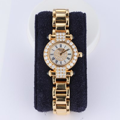 Lot AN 18CT GOLD DIAMOND-SET LADY'S CHOPARD IMPERIALE BRACELET WATCH