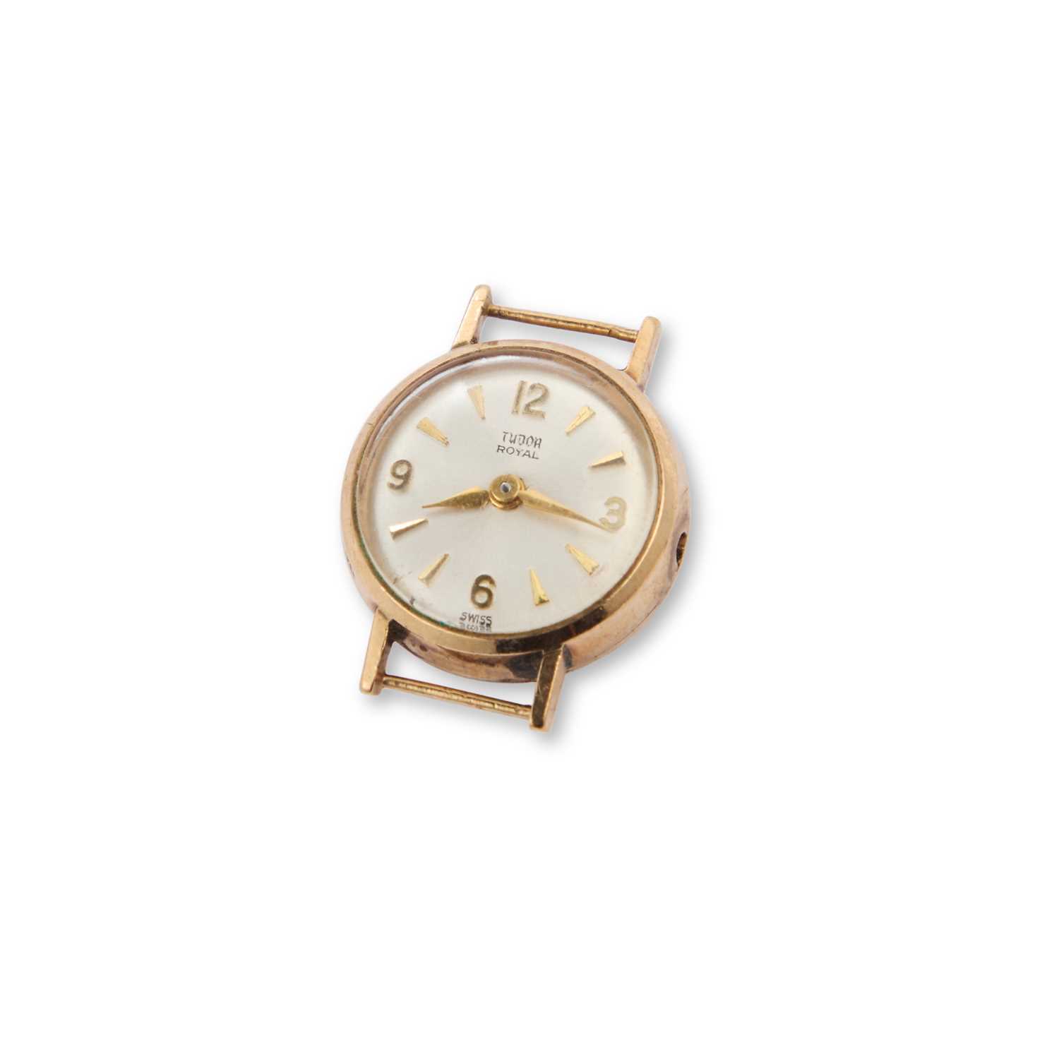 Lot 680 - A LADY'S 9CT GOLD TUDOR WATCH HEAD