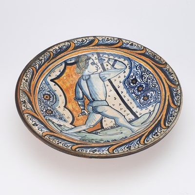 Lot 133 - A CONTINENTAL FAIENCE DISH