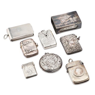 Lot 265 - A COLLECTION OF SILVER VESTA CASES