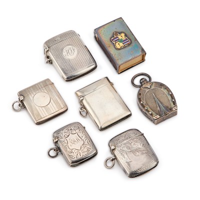 Lot 327 - A COLLECTION OF SILVER VESTA CASES