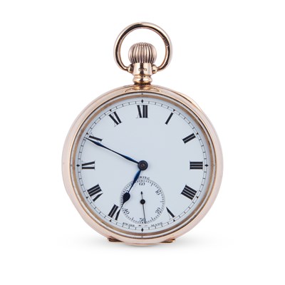 Lot 621 - A 9CT GOLD ZENITH OPEN FACED POCKET WATCH