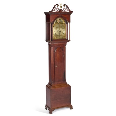 Lot 667 - A GEORGE III OAK 8-DAY LONGCASE CLOCK