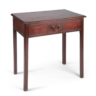 Lot 823 - A GEORGE III MAHOGANY SIDE TABLE