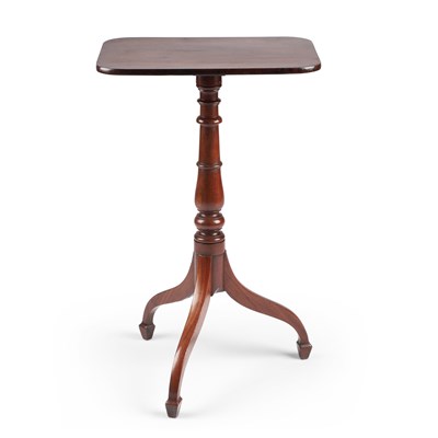 Lot 781 - A GEORGE III MAHOGANY TRIPOD TABLE