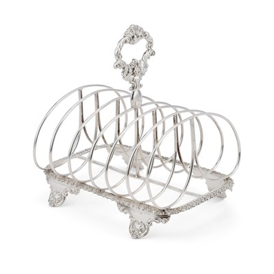 Lot 466 - A WILLIAM IV SILVER SEVEN-BAR TOAST RACK