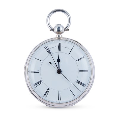 Lot 619 - A CASED SILVER OPEN FACE POCKET WATCH