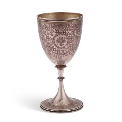 Lot 492 - A VICTORIAN SILVER GOBLET
