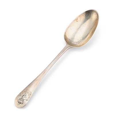 Lot 474 - A VICTORIAN SILVER ADMIRALTY PATTERN TABLE SPOON