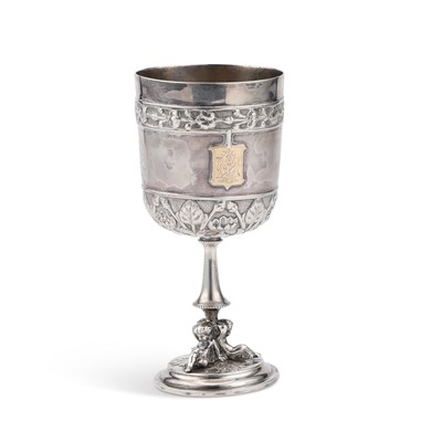 Lot 454 - ROWING INTEREST: A VICTORIAN SILVER GOBLET