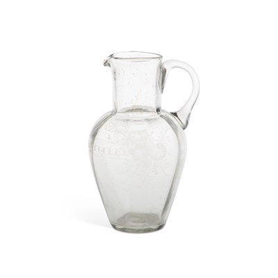 Lot 25 - AN EARLY 19TH CENTURY GLASS JUG