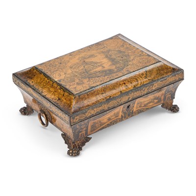 Lot 836 - A REGENCY PEN WORK BOX