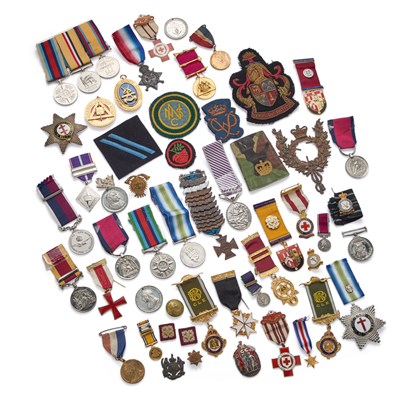 Lot 2 - A LARGE COLLECTION OF MEDALS, BADGES AND JEWELS