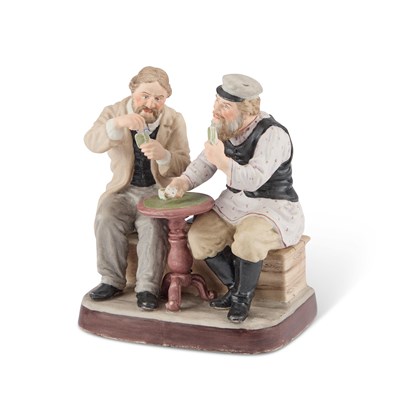 Lot 28 - A RUSSIAN BISCUIT PORCELAIN FIGURE GROUP, GARDNER FACTORY, LATE 19TH CENTURY
