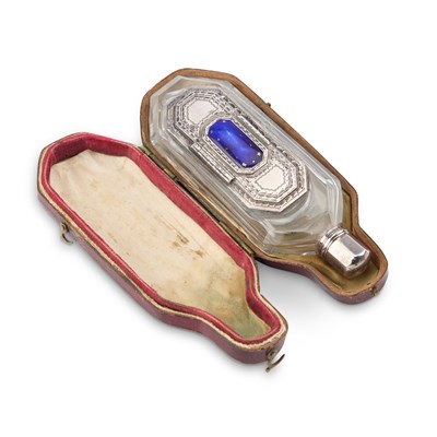 Lot 588 - A RARE AND UNUSUAL GEORGE III SILVER-MOUNTED COMBINATION TOOTHPICK BOX AND SCENT BOTTLE