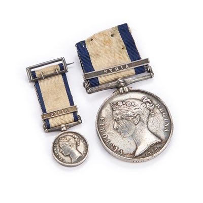 Lot 5 - A NAVAL GENERAL SERVICE MEDAL 1793-1840, WITH MINIATURE MEDAL