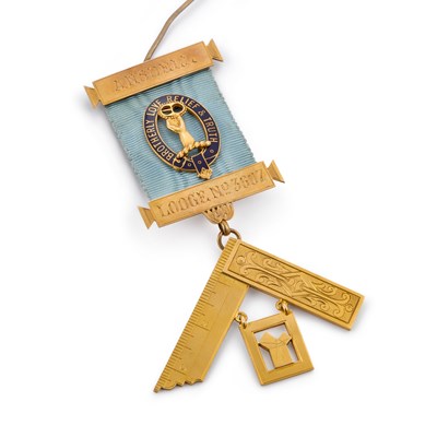 Lot 508 - A 9 CARAT GOLD MASONIC JEWEL, ANSDELL LODGE NO. 3607