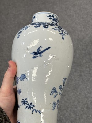 Lot 119 - THREE 19TH CENTURY CHINESE BLUE AND WHITE VASES