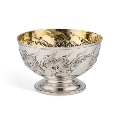 Lot 378 - AN EARLY VICTORIAN SILVER PUNCH BOWL