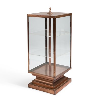 Lot 290 - A COPPER TABLE-TOP DISPLAY CABINET