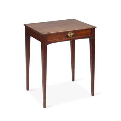 Lot 687 - A GEORGE III MAHOGANY SIDE TABLE