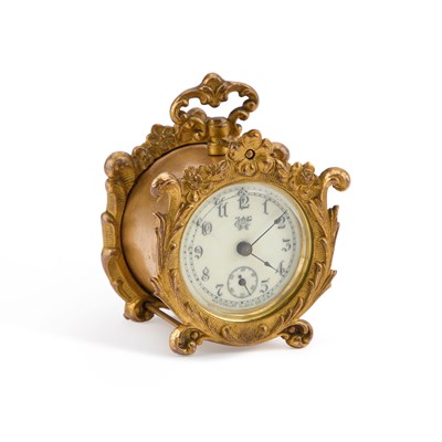 Lot 678 - AN AMERICAN GILT-BRASS CLOCK, BY WATERBURY CLOCK CO, EARLY 20TH CENTURY