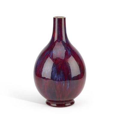 Lot 88 - A CHINESE FLAMBÉ-GLAZED BOTTLE VASE, QING DYNASTY, 18TH/ 19TH CENTURY