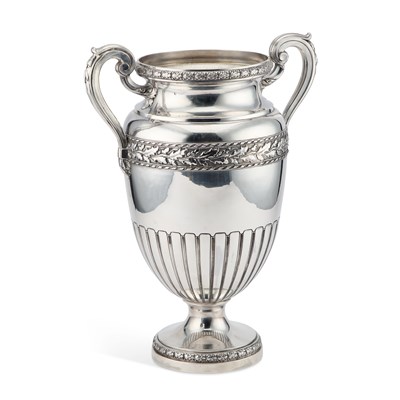 Lot 225 - A LARGE FRENCH SILVER VASE