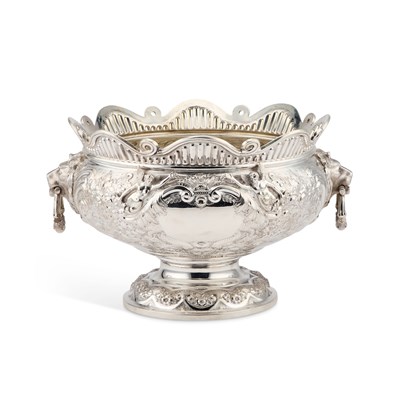Lot 375 - AN IMPOSING VICTORIAN SILVER ROSE BOWL
