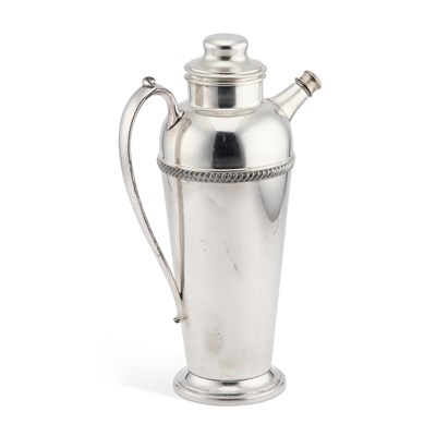 Lot 171 - AN AMERICAN SILVER-PLATED COCKTAIL SHAKER