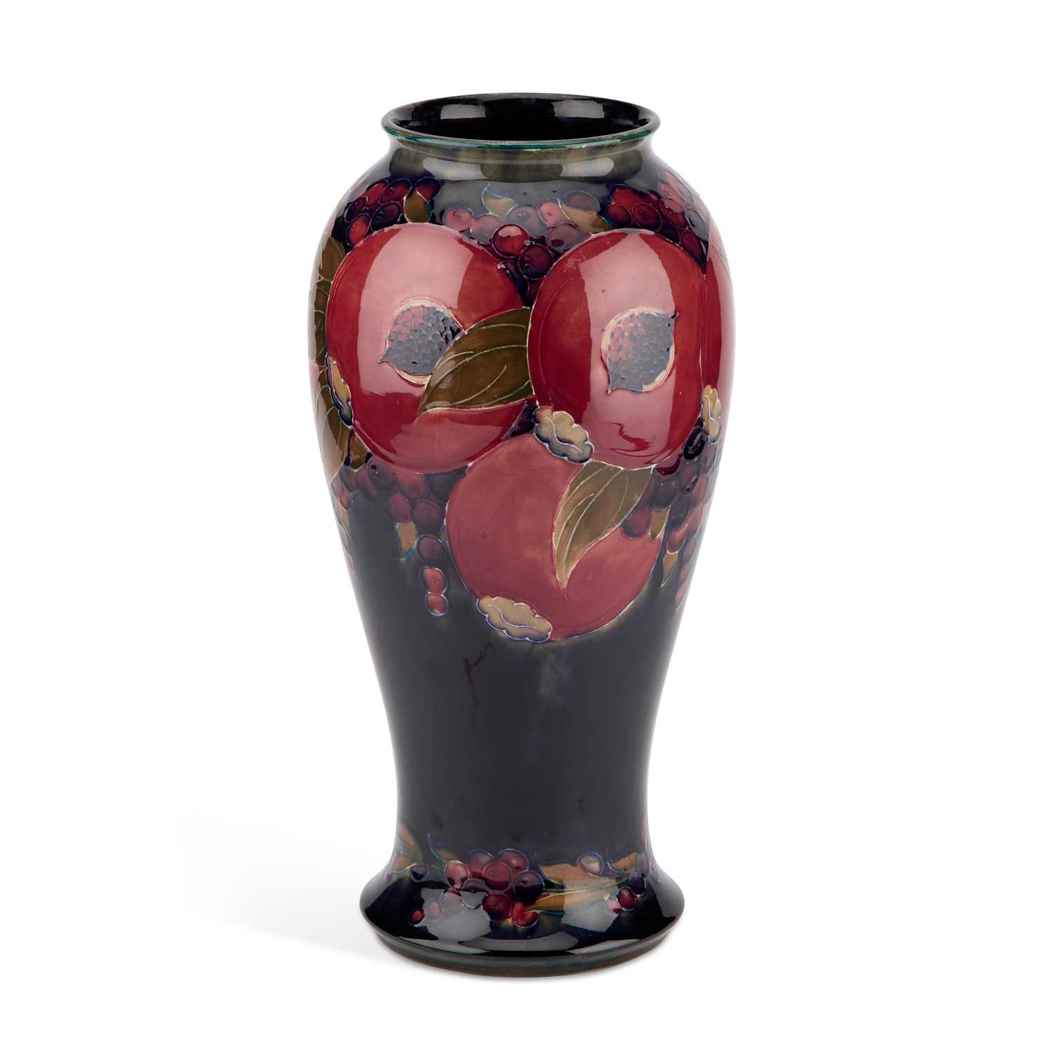 Lot 139 - A WILLIAM MOORCROFT BURSLEM 'POMEGRANATE' PATTERN POTTERY VASE