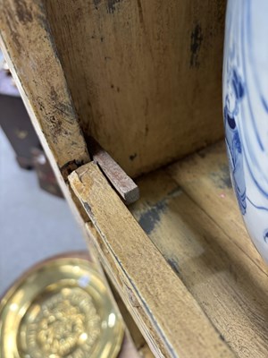 Lot 722 - A 19TH CENTURY FRENCH PAINTED PINE DRESSER AND RACK