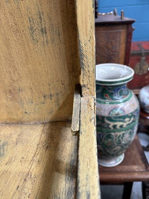 Lot 722 - A 19TH CENTURY FRENCH PAINTED PINE DRESSER AND RACK