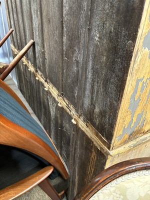 Lot 722 - A 19TH CENTURY FRENCH PAINTED PINE DRESSER AND RACK