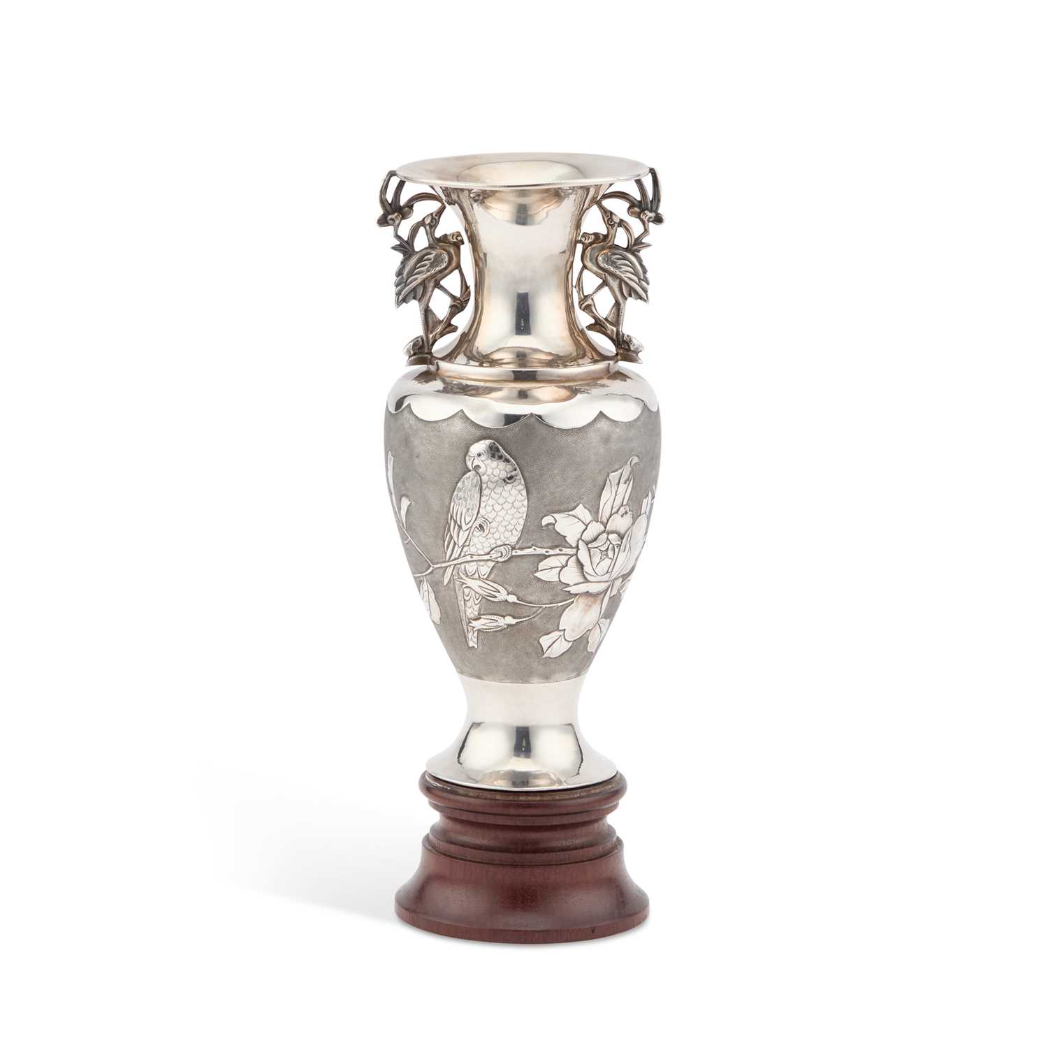 Lot 225 - A CHINESE SILVER VASE