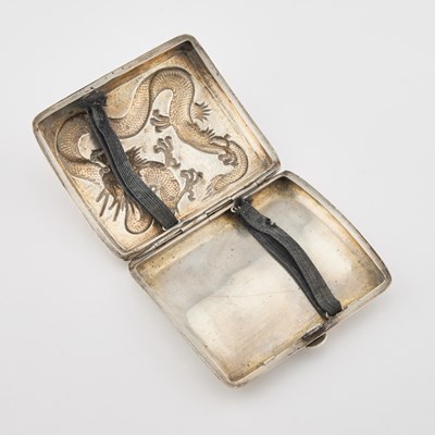 Lot 217 - A CHINESE SILVER CIGARETTE CASE
