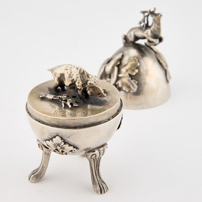 Lot 246 - A RUSSIAN SILVER EGG