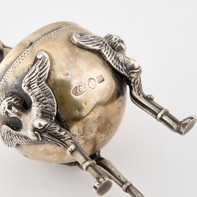 Lot 238 - A RUSSIAN SILVER EGG