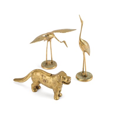 Lot 49 - A BRASS NUTCRACKER IN THE FORM OF A DOG