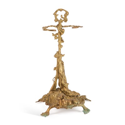 Lot 45 - A BRASS 'HUNTING' STICKSTAND