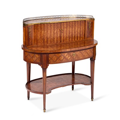 Lot 1123 - A 19TH CENTURY PARQUETRY WRITING CABINET