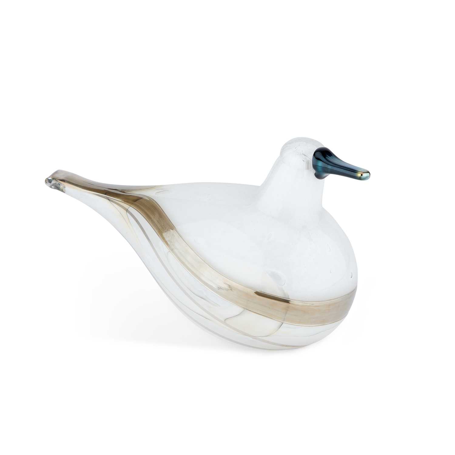 Lot 69 - AN IITTALA GLASS MODEL OF A STELLER'S EIDER, DESIGNED BY OIVA TOIKKA