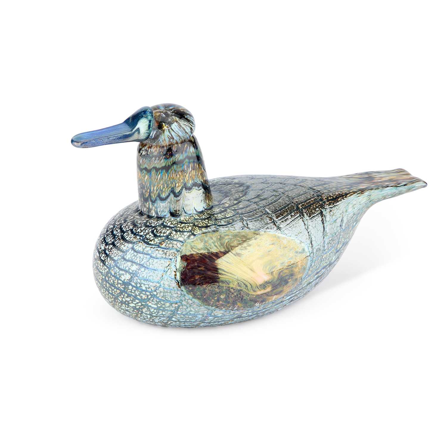 Lot 73 - AN IITTALA GLASS MODEL OF A FEMALE DUCK, DESIGNED BY OIVA TOIKKA