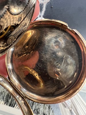 Lot 522 - A 14K GOLD ROLEX OPEN FACED POCKET WATCH