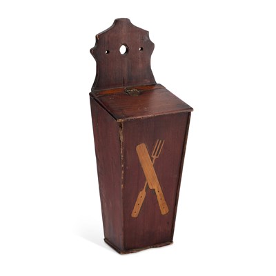 Lot 1124 - A EARLY 19TH CENTURY MAHOGANY KNIFE BOX