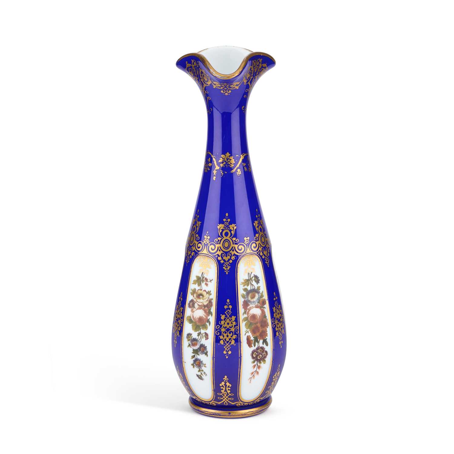 Lot 46 - A BACCARAT OPALINE VASE, 19TH CENTURY