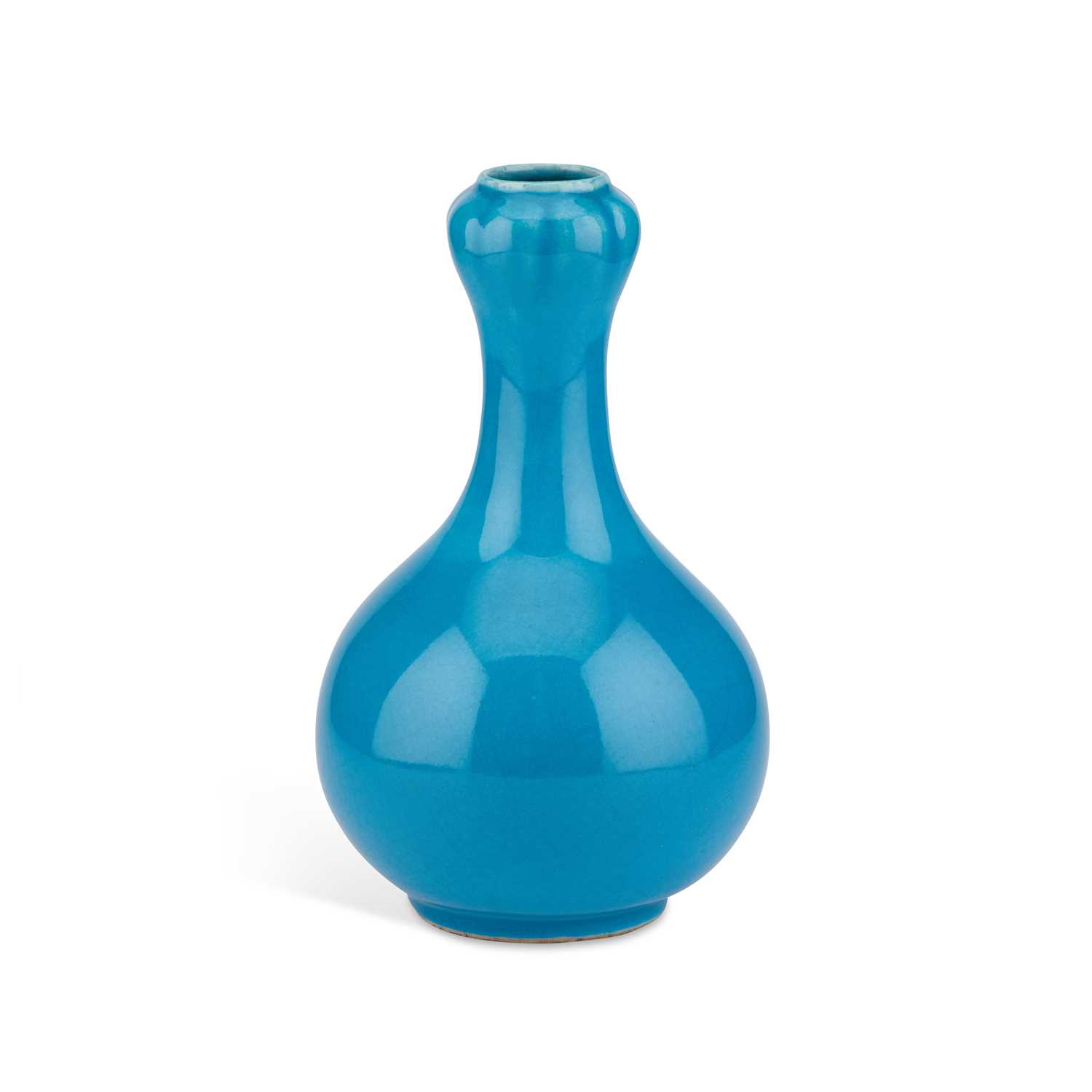 Lot 59 - A BLUE-GLAZED POTTERY VASE, CIRCA 1900