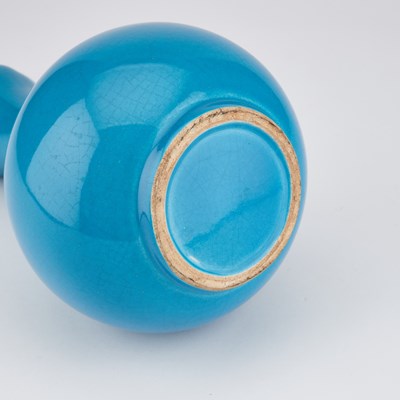 Lot 59 - A BLUE-GLAZED POTTERY VASE, CIRCA 1900
